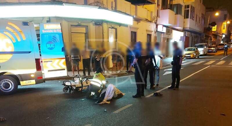 Imagen de un reciente atropello en la carretera de Jinámar(TA.